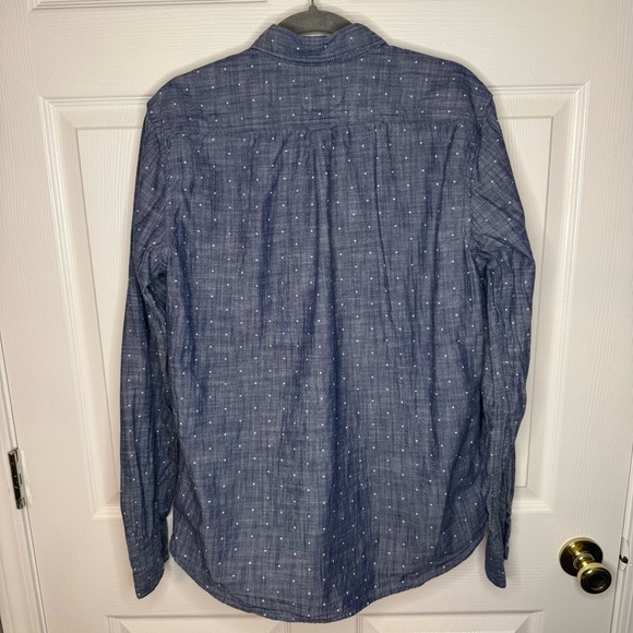 Denim & Flower Slim Fit Chambray Casual Button Down Shirt Size Medium GUC - Picture 5 of 5